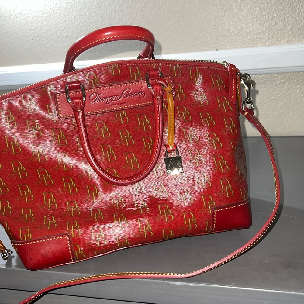 Dooney and  Burke Red Leather Hand Bag